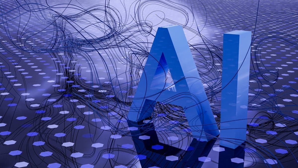 Abstract visualization of artificial intelligence neural network