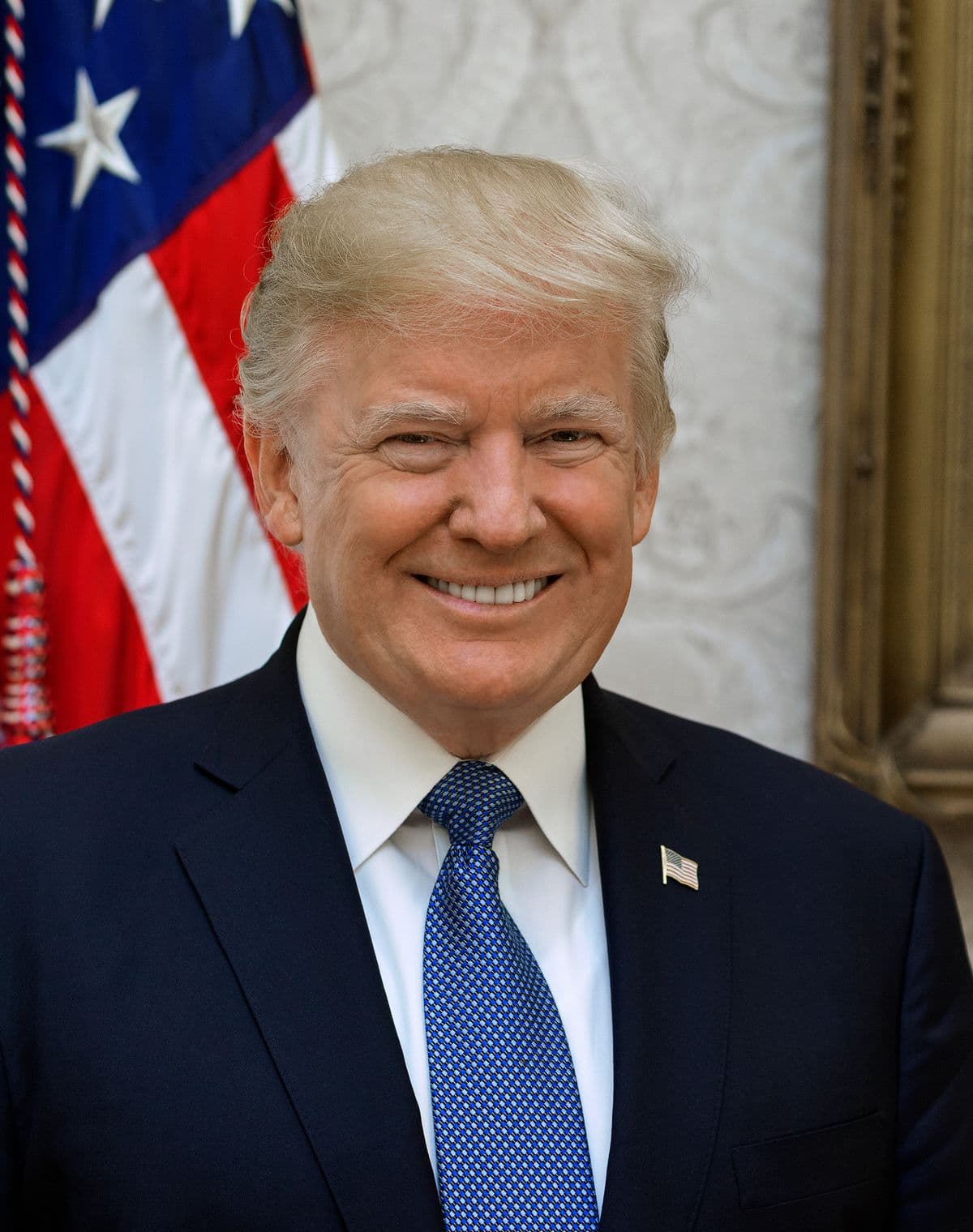 Official portrait of President Donald Trump, the oldest sitting president in U.S. history at age 79