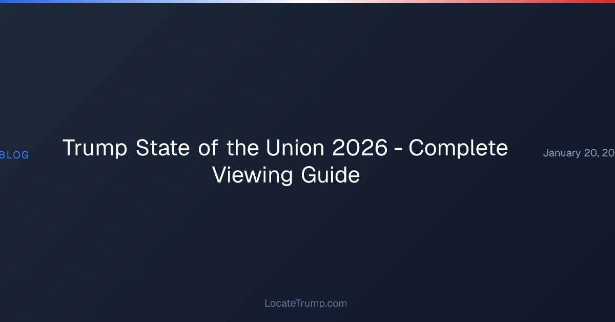 Trump State of the Union 2026 - Complete Viewing Guide