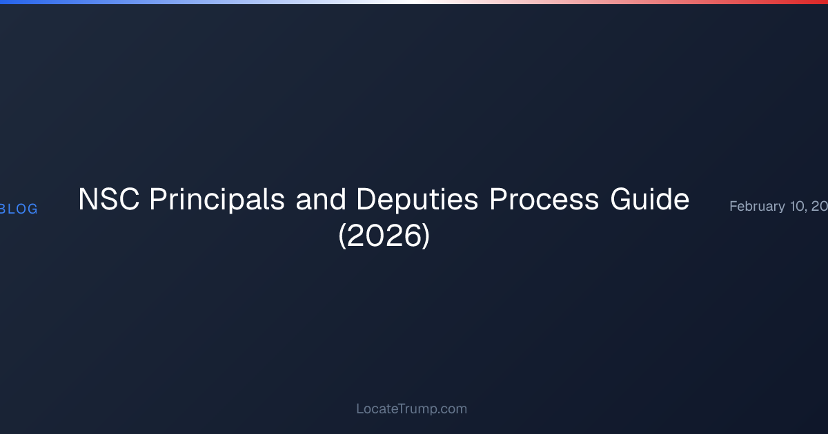 NSC Principals and Deputies Process Guide (2026)