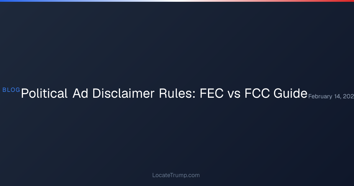 Political Ad Disclaimer Rules: FEC vs FCC Guide