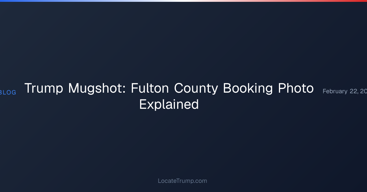 Trump Mugshot: Fulton County Booking Photo Explained