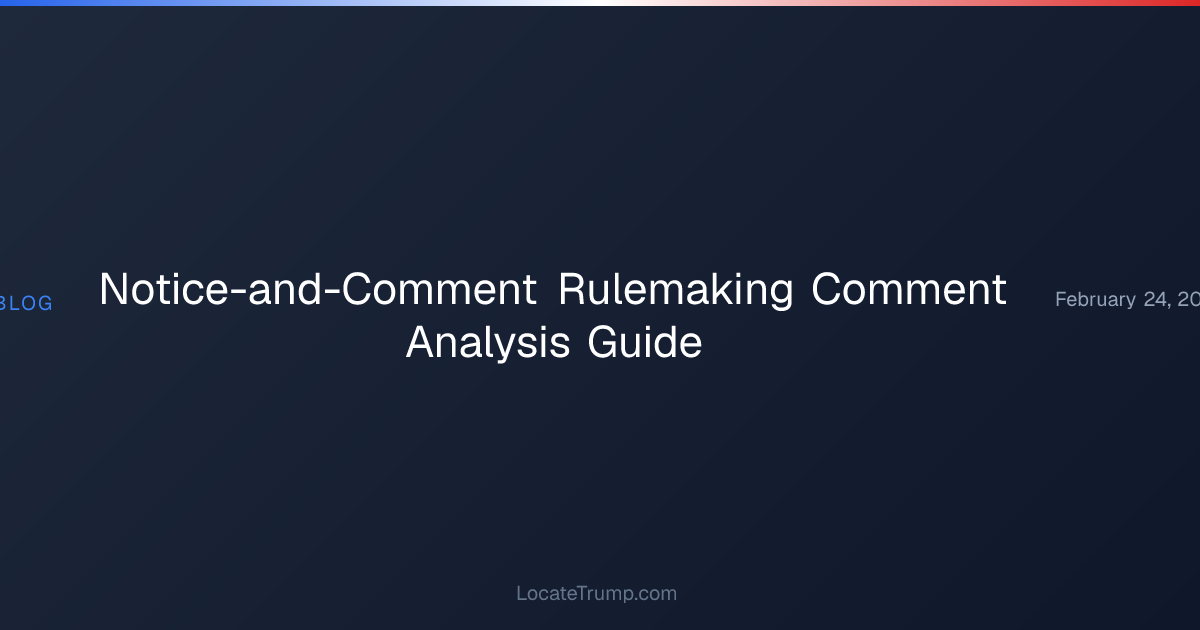 Notice-and-Comment Rulemaking Comment Analysis Guide
